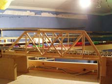 Järnvägsbro i modell, klaffbro