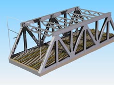 Järnvägsbro i modell, CAD
